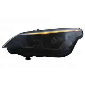 3D LED Angel Eyes Headlights suitable for BMW 5 Series E60 E61 (2003-2007) LCI Design
