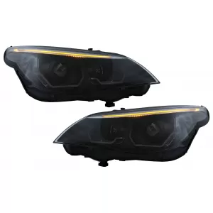 3D LED Angel Eyes Headlights suitable for BMW 5 Series E60 E61 (2003-2007) LCI Design