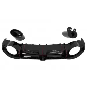 Endrohre Luftdiffusor Stoßstangendiffusor für Audi A3 8Y Hatchback S-Line S3 2020--image-6105502