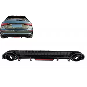 Endrohre Luftdiffusor Stoßstangendiffusor für Audi A3 8Y Hatchback S-Line S3 2020--image-6109035