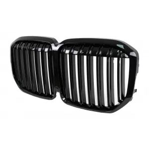 Gitter Nieren Nierengitter für BMW X7 G07 2018–2022 Doppelstreifen M-Design Schwarz-image-6105655