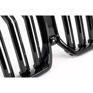 Nieren Nierengitter Kühlergrill Für BMW X6 G06 2019+ Doppelter Streifen M-Design Schwarz-image-6105649