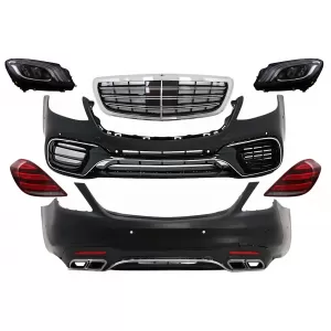 image-18-Kit carrozzeria per Mercedes S W222 13-06.17 LED Luci Fari Paraurti Facelift S63 Look