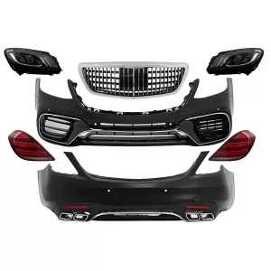 image-22-Kit carrozzeria per Mercedes S W222 13-06.17 Luci Scarico Paraurti Facelift S63 Look