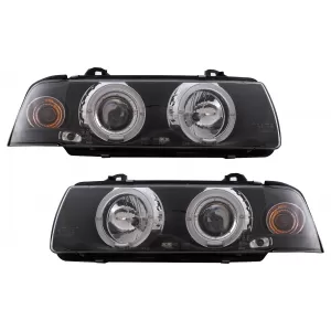 image-50-Angel Eyes Headlights suitable for BMW 3 Series E36 Coupe Cabrio (1991-08.1999) Black