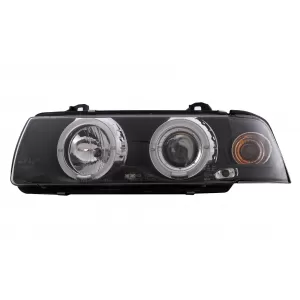 Faruri Angel Eyes compatibil cu BMW Seria 3 E36 Coupe Cabrio (1990-1999) Negre-image-6104546