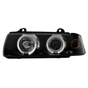 Faruri Angel Eyes compatibil cu BMW Seria 3 E36 Coupe Cabrio (1990-1999) Negre-image-6104554