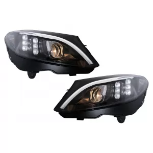 LED DRL Scheinwerfer für Mercedes C W205 S205 A205 C205 14-18 Dynamic Sequential-image-6105772