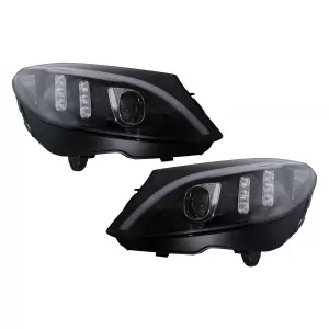 LED DRL Scheinwerfer für Mercedes C W205 S205 A205 C205 14-18 Dynamic Sequential-image-6105779