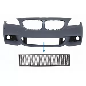 image-25-Front Bumper Central Lower Grille suitable for BMW 5 Series F10 F11 M-Tech (2009-2017)