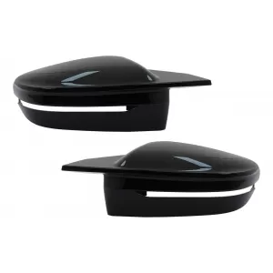 image-22-LHD Mirror Covers suitable for BMW 5 Series G30 G31 6 Series G32 GT (2016-2019) 7 Series G11 G12 (2014-2021) 8 Series G14 G15 G16 (2016-2019) Piano Black M Sport Design