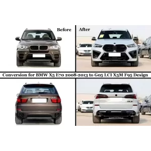 Upgrade Body Kit suitable for BMW X5 E70 (2007-2013) Conversion to X5M F95 2023 Design