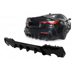 image-52-Rear Bumper Valance Diffuser suitable for BMW 4 Series G22 G23 (2020-up) Piano Black