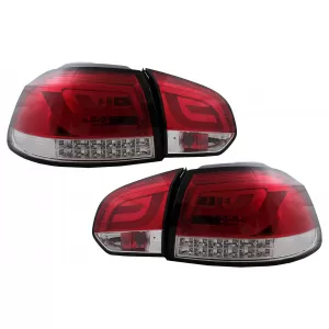 LED Taillights suitable for VW Golf 6 VI (2008-2013) Red Clear