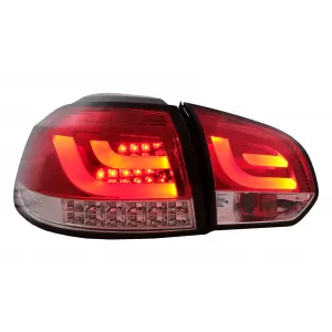 LED Taillights suitable for VW Golf 6 VI (2008-2013) Red Clear