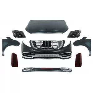 image-26-Kit Carrozzeria Paraurti per Mercedes Vito Viano W639 Facelift 2010-2014 Griglia Fari