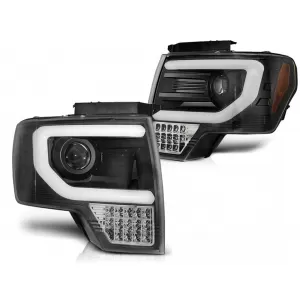 LED Headlights suitable for Ford F150 Mk12 (2008-2014) Black