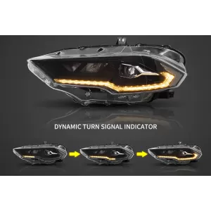 LED-Scheinwerfer für Ford Mustang VI Facelift 2018-2023 Schwarz Dual Projector Dynamic-image-6107484