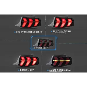 LED hátsó lámpák Ford Mustang V facelift előtti (2010-2012) füstös, 7 mód, dinamikus szekvenciális irányjelzővel-image-6107277