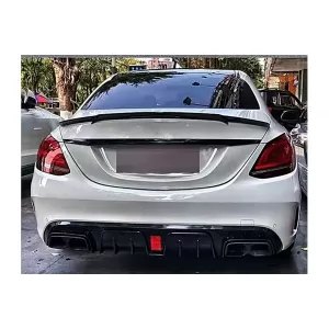 Hátsó lökhárító diffúzor Mercedes C-osztály W205 S205 (2014-2020) modellekhez, csak Sport Line kivitelhez-image-6108338