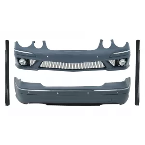 image-35-Kit carrozzeria minigonne laterali per Mercedes Classe E W211 06-09 E63 Look paraurti fendinebbia