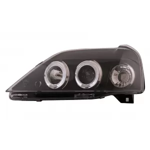 LED Angel Eyes Scheinwerfer für Dacia Logan 2004-2008 Schwarz Headlights-image-6107120