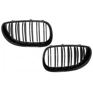 Grile Centrale compatibil cu BMW 5 Series E60 E61 (2003-2010) Negru Lucios M Design-image-6107111