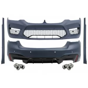 image-39-Bodykit für BMW 5er G30 17-19 M5 Design Stoßstange Seitenschweller Auspuffendrohre