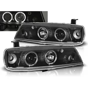 Phares Angel Eyes pour Opel Calibra 08.1990-06.1997 Noir Headlights-image-6329004