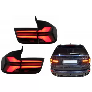 Stopuri LED compatibil cu BMW X5 E70 (2007-2013) Light Bar Upgrade la G05 LCI Design-image-6109849