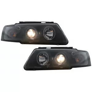 Faros Angel Eyes para VW Passat B5 3B 11.1996-08.2000 Luces Halógenas Negro-image-6111980