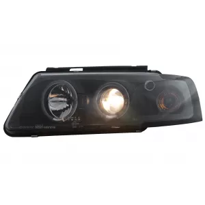 Faros Angel Eyes para VW Passat B5 3B 11.1996-08.2000 Luces Halógenas Negro-image-6111981
