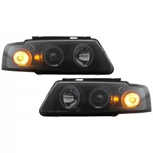 image-64-Headlights suitable for VW Passat B5 3B (11.1996-08.2000) Angel Eyes Black