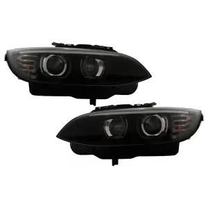 3D LED Angel Eyes Scheinwerfer für BMW 3er E92 E93 2006-2010 mit Xenon Schwarz-image-6109346