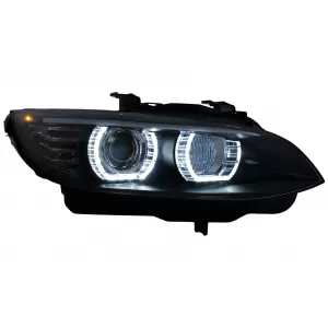 3D LED Angel Eyes Scheinwerfer für BMW 3er E92 E93 2006-2010 mit Xenon Schwarz-image-6109354
