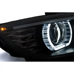 3D LED Angel Eyes Scheinwerfer für BMW 3er E92 E93 2006-2010 mit Xenon Schwarz-image-6109356