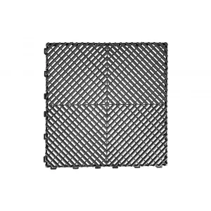 image-0-Garage Interlocking Floor Tiles Warehouse Modular Flooring Dark Grey