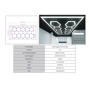 image-28-Hexagon HoneyComb Ceiling Light System 3.94 x 2.10 m