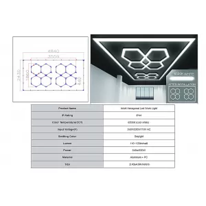image-29-Hexagon HoneyComb Ceiling Light System 3.56 x 1.86 m