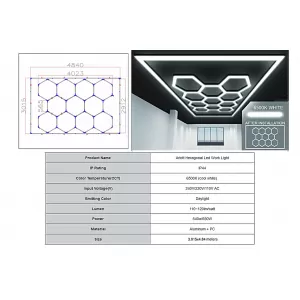 image-33-Hexagon HoneyComb Ceiling Light System 4.02 x 2.91 m