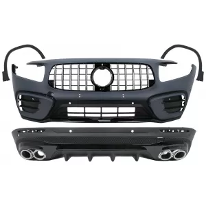 image-12-Kit Carrozzeria per Mercedes GLB X247 19-23 GLB35 Design Terminali Marmitta Doppi Rotondi Paraurti