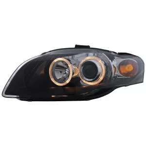 Faruri Angel Eyes compatibil cu Audi A4 B7 (11.2004-03.2008) Negru-image-6126759