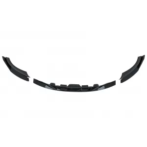 Pachet Exterior Complet de Extensii compatibil cu Tesla Model 3 (2023-up) Prelungire Bara Fata cu Difuzor de aer si Eleron Negru Lucios-image-6110816