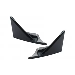 Pachet Exterior Complet de Extensii compatibil cu Tesla Model 3 (2023-up) Prelungire Bara Fata cu Difuzor de aer si Eleron Negru Lucios-image-6110830