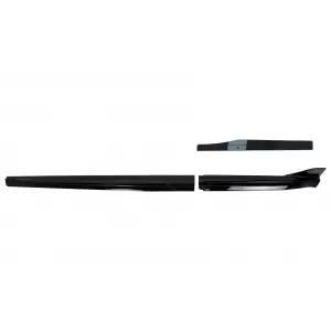 Pachet Exterior Complet de Extensii compatibil cu Tesla Model 3 (2023-up) Prelungire Bara Fata cu Difuzor de aer si Eleron Negru Lucios-image-6110837