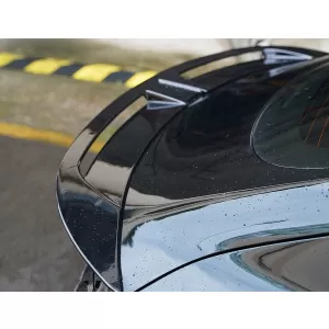 Pachet Exterior Complet de Extensii compatibil cu Tesla Model 3 (2023-up) Prelungire Bara Fata cu Difuzor de aer si Eleron Negru Lucios-image-6111102