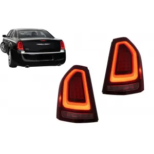 Stopuri LED compatibil cu Chrysler 300 LD Lancia Thema (2011-2014) Rosu cu Pornire Dinamica-image-6127536