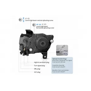 LED Headlights suitable for Jeep Grand Cherokee IV WK2 (2011-2013) Dynamic Turning Lights