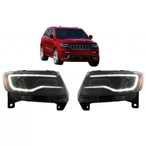 LED Headlights suitable for Jeep Grand Cherokee IV WK2 (2011-2013) Dynamic Turning Lights