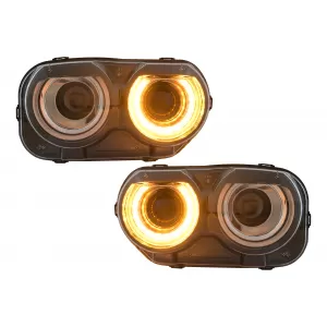 LED Headlights suitable for Dodge Challenger (2015-2023) Black